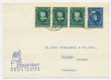 Firma briefkaart Groningen 1955 - Modes engros