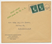 Envelop Den Haag 1947 - !00 jaar Maatschappij van Landbouw      
