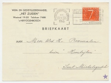 Firma briefkaart s Hertogenbosch 1953 - Wijnhandel