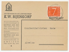 Firma briefkaart IJmuiden 1956 - Levensmiddelen / Bijenkorf