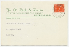 Firma briefkaart Kapelle 1956 - Textiel / Meubels