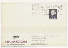 Firma briefkaart Leiden 1971 - Boekbinderij