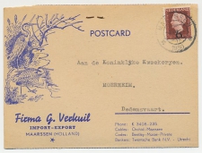 Firma briefkaart Maarssen 1950 - Import / Export / Reiger