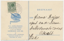 Firma briefkaart Noordwijk aan Zee 1936 - Hotel / Pension