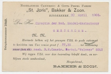 Firma Briefkaart  Ridderkerk 1906 - Caoutchoucfabriek