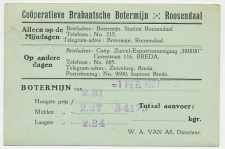 Firma Briefkaart  Roosendaal 1927 - Brabantsche Botermijn