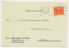 Firma Briefkaart Scheveningen 1955 - IJmuiden Stores 