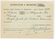 Briefkaart Simpelveld 1946 - Extractum E Registro