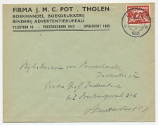 Firma envelop Tholen 1941 - Boekhandel / Drukkerij