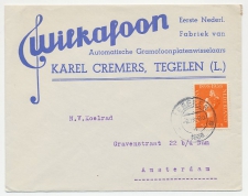 Firma envelop Tegelen 1938 - Gramofoon