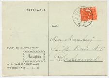 Firma briefkaart Werkendam 1953 - Boom-, Bloemkwekerij