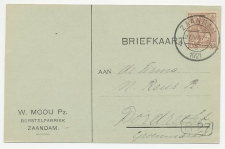 Firma briefkaart Zaandam 1921 - Borstelfabriek