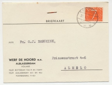 Firma briefkaart Alblasserdam 1954 - Scheepswerf