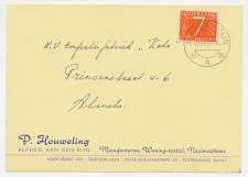 Firma briefkaart Alphen a/d Rijn 1954 - Textiel / Naaimachines