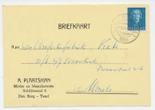 Firma briefkaart Den Burg Texel 1952 - Manufacturen