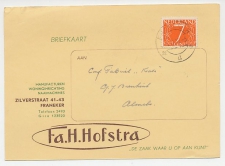 Firma briefkaart Franeker 1955 - Manfacturen / Kleding