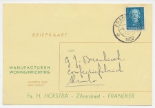 Firma briefkaart Franeker 1952 - Manufacturen 