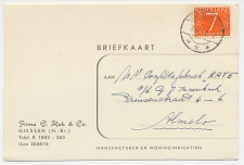 Firma briefkaart Giessen 1956 - Manufacturen