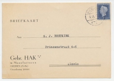 Firma briefkaart Giessen 1949 - Manufacturen