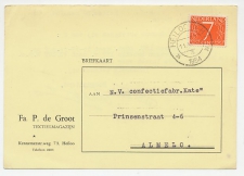 Firma briefkaart Heiloo 1954 - Textiel