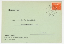 Firma briefkaart Giessen 1954 - Manufacturen