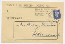 Firma briefkaart Heino 1949 - Boom / Rozenkwekerij