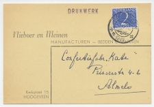 Firma briefkaart Hoogeveen 1949 - Manufacturen