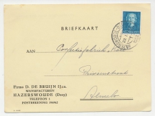 Firma briefkaart Hazerswoude 1952 - Manufacturen