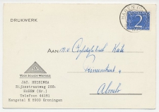 Firma briefkaart Haren 1951 - Weefsels