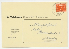 Firma briefkaart Heerenveen 1954 - Manufacturen / Kleding