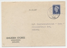 Firma briefkaart IJmuiden 1948 - Stores