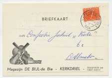 Firma briefkaart Kerkdriel 1954 - Magazijn De Bijl / Molen