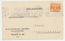 Firma briefkaart Leiden 1927 - Wijnhandel