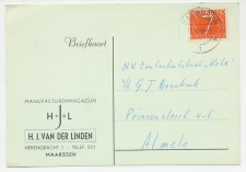 Firma briefkaart Maarssen 1956 - Manufacturen