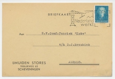 Firma briefkaart Scheveningen 1950 - IJmuiden Stores