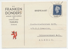 Firma briefkaart Tilburg 1949 - Verfstoffen  / Vos / Haan