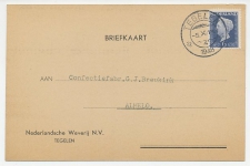 Firma briefkaart Tegelen 1948 - Weverij