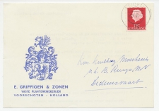 Firma briefkaart Voorschoten 1968 - Kwekerij 