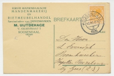 Firma briefkaart Roosendaal 1925 - Mandenmakerij / Rietmeubels