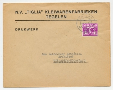 Firma envelop Tegelen 1934 - Kleiwarenfabriek