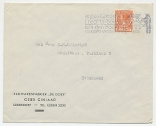 Firma envelop Leiderdorp 1936 - Kleiwarenfabriek