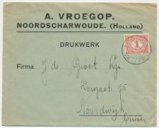 Firma envelop ( met inhoud ) Noordscharwoude 1918 -Groentehandel