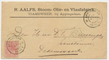 Firma envelop ( met inhoud ) Tjamsweer 1901 - Vlasfabriek