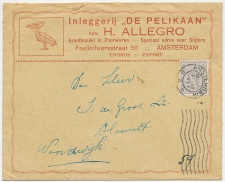 Firma envelop (inhoud ) Amsterdam 1924 - Inleggerij / Pelikaan