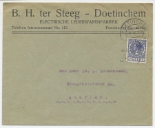 Firma envelop ( met inhoud ) Doetinchem 1928 - Lederwarenfabriek