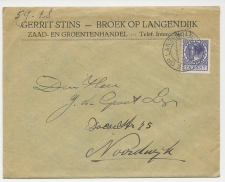 Firma envelop ( met inhoud ) Broek op Langendijk 1928 - Groente