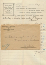 Firma envelop (met inhoud ) Steenwijk 1921 -Drukkerij / Courant