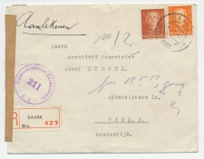 Em. En Face Aangetekend Baarn - Oostenrijk  1951 - Censuur