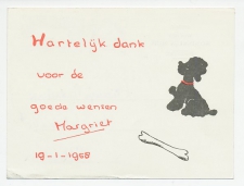 Dienst Koninklijk Huis Utrecht - Rotterdam 1958 - Bedankkaart