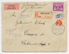 Em. Luchtpost 1931 Aaangetekend / Waarde Amsterdam - Duitsland